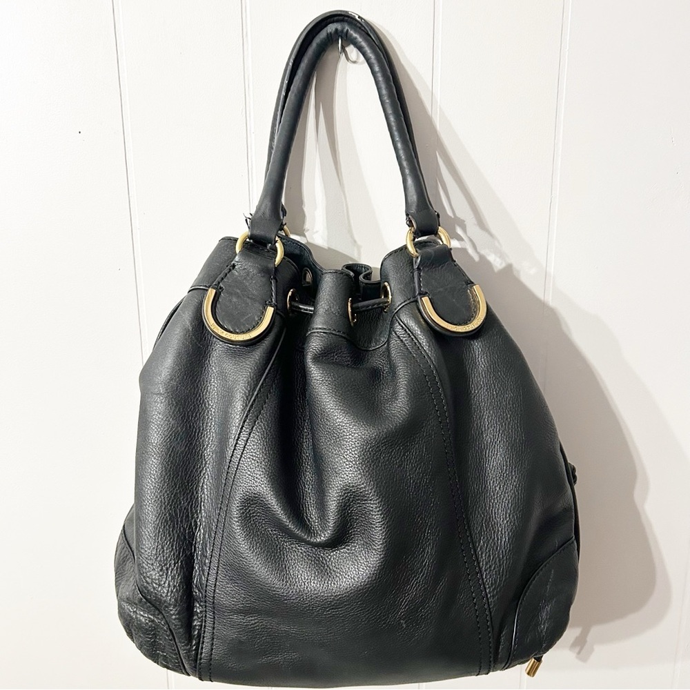 JUICY COUTURE Black Leather Sachel Handbag - Picture 2 of 6